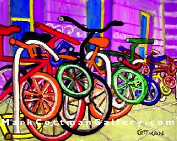 Bicycle Rack 
at Penn Station
20 x 16
acrylic on canvas